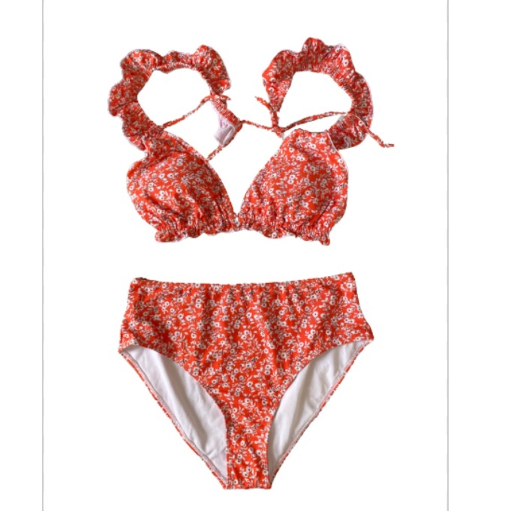 Shein Ditsy Floral Print Bikini Swimsuit Set NWT 2XL